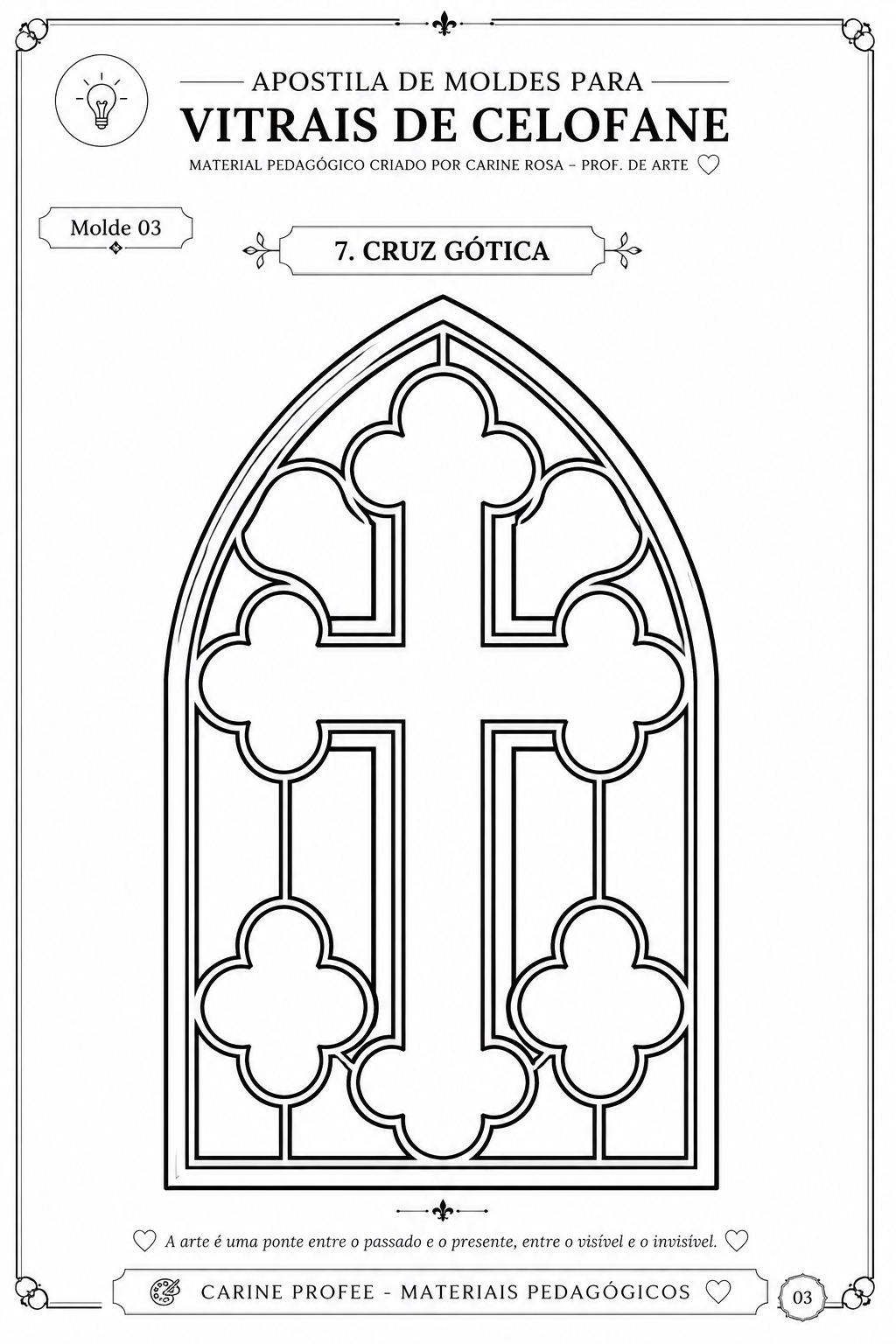Molde 03 — cruz gótica